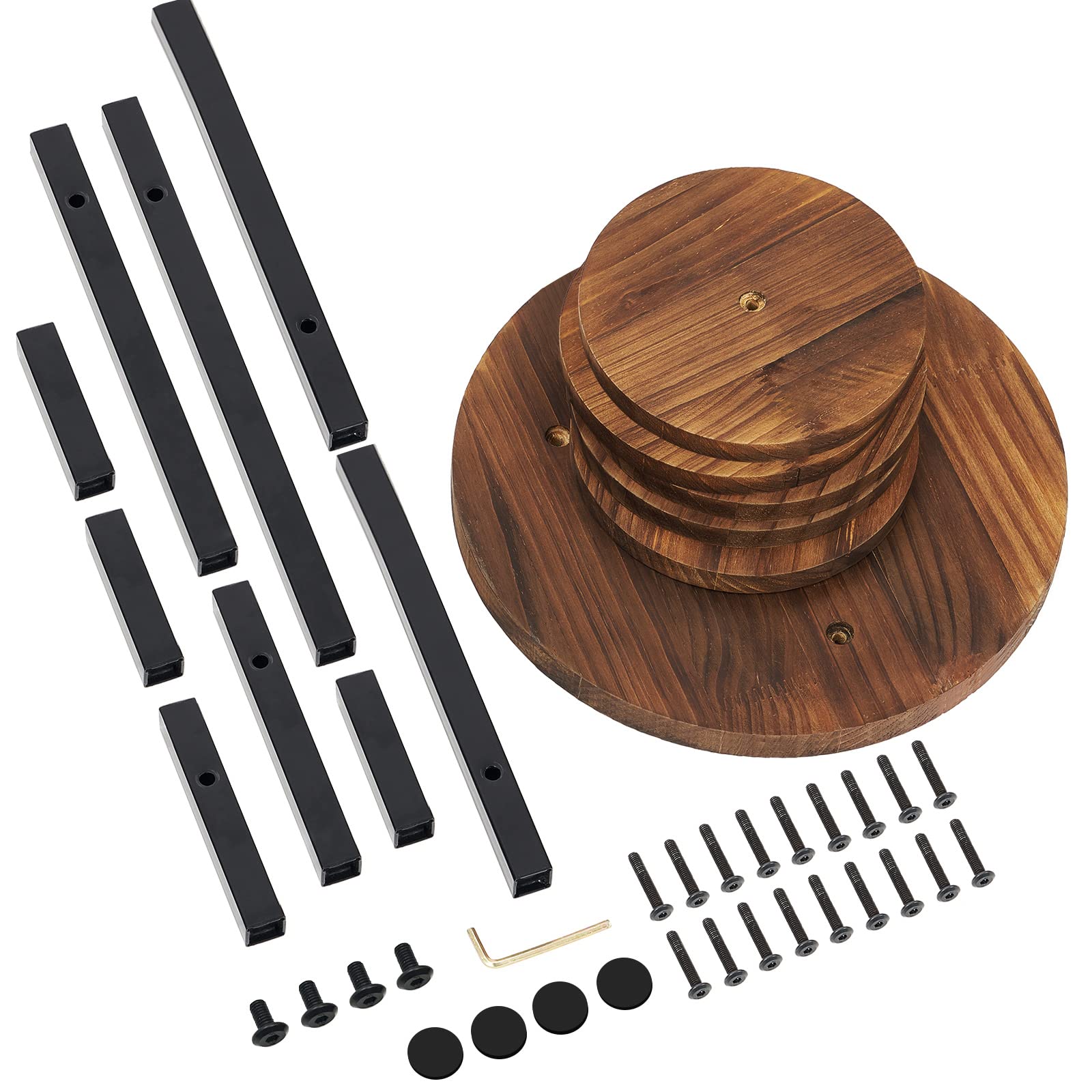 

Five-Tier Plant Stand Wood+Metal Living Room Balcony Succulent Flower Pot Holder Display Rack Type A