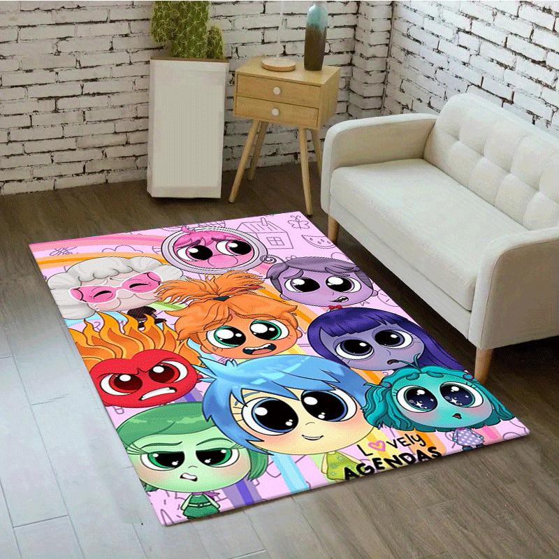 1pc Inside Out Pattern Area Rug Soft Flannel Floor Mat for Living Room,Office,Bedroom and Carpet,Sofa Coffee Table Floor Mat