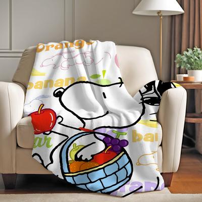 Cartoon Cute S-snoopy Blanket Warm And Soft Suitable For Bedroom Living Room Sofa Bed Office Travel Camping