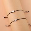 2pcs Sister Couple Bracelet Matching Heart Bracelets Jewelry Gift for Sister Women Birthday Presents for Girlfriend