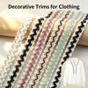 5m/16.4ft Each Pack Clothing Accessories 1.3cm Wide Lace Trims Black Fabric HandMade Sewing DIY Crafts Curve Webbing Decoration