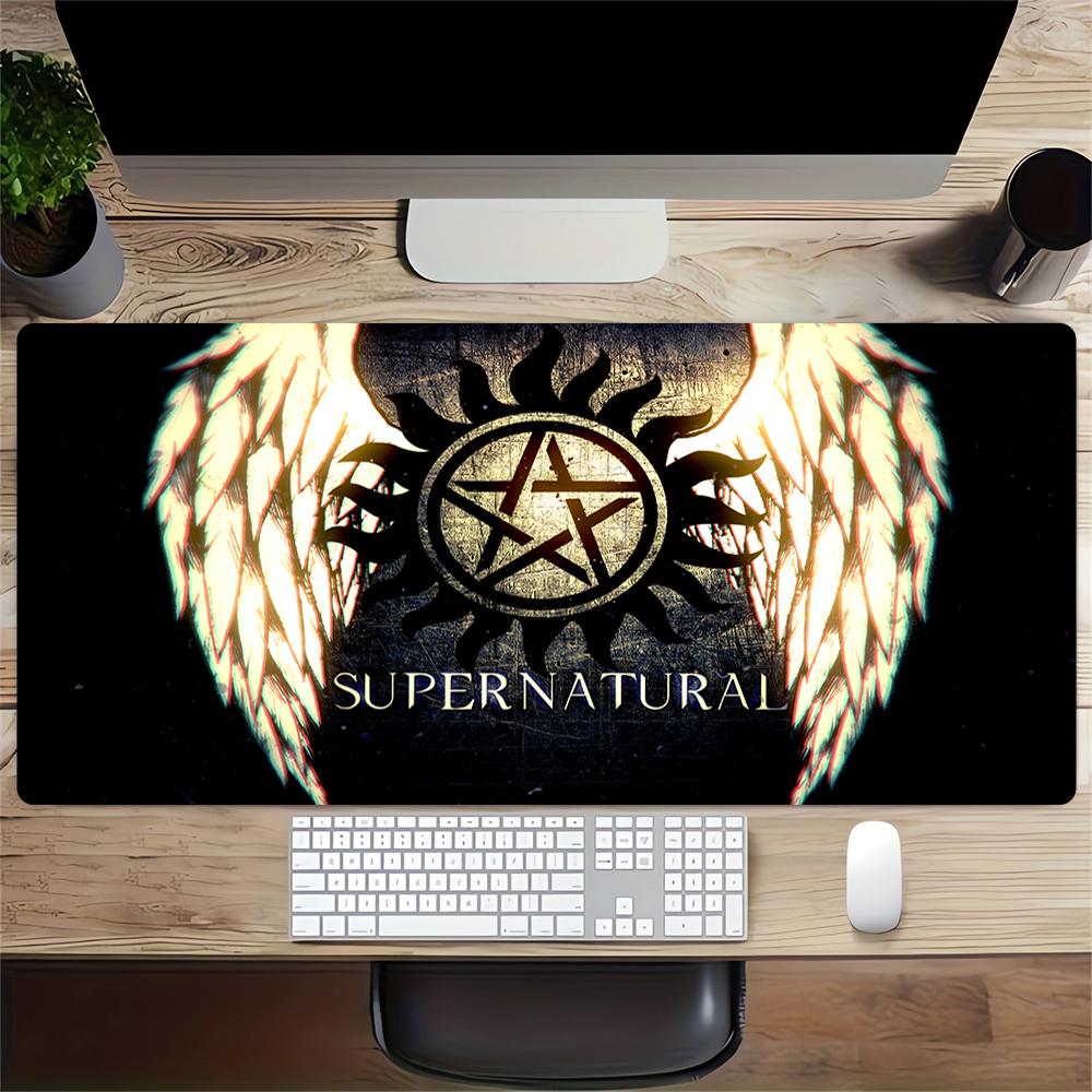 Supernatural Angel Wings Large Gaming Mouse Pad Nonslip Rubber Base Waterproof Desk Mat For Office Pc Laptop
