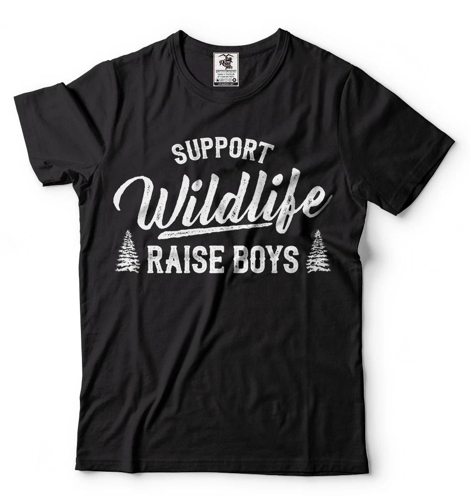 

Father of Boys Mother of boys T-shirt Wildlife Funny Fathers day T-shirt Mens T S