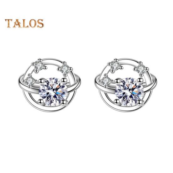 

1 пара женских сережек-гвоздиков с блестящим кубическим цирконием, полые шарообразные серьги-гвоздики из меди, украшения для выпускного вечера, свиданий, поездок на работу 2pcs