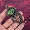Copper Ruby Zoisite Gemstone Pendant Handmade Copper Wire Wrapped Unique Jewelry