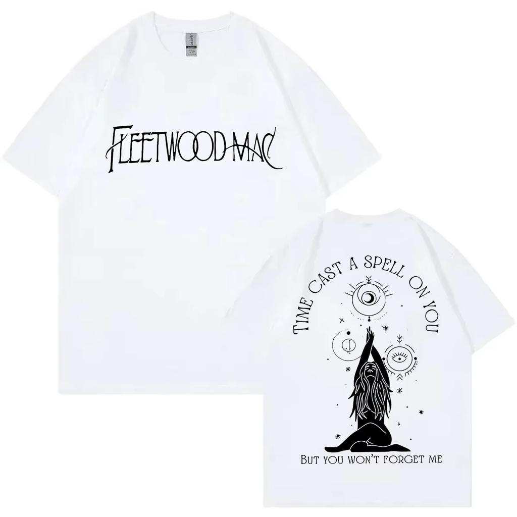 Fleetwood Mac Band Tour 2024 Double Sided Graphic T Shirts Fashion Trend Vintage Tshirts Unisex Women Rock Hip Hop Oversized Tees
