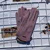 Semsket termohansker Fleecefortykkede kjørehansker Utendørssport Berøringsskjerm Split-fingerhansker Dame
