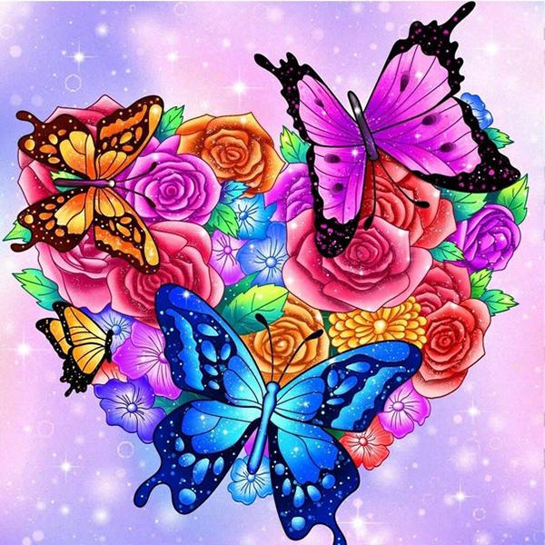 5D Diamond Mosaic Butterfly Embroidery Animal Cross Stitch Art Painting Flower Full Square Round Handmade Hobby