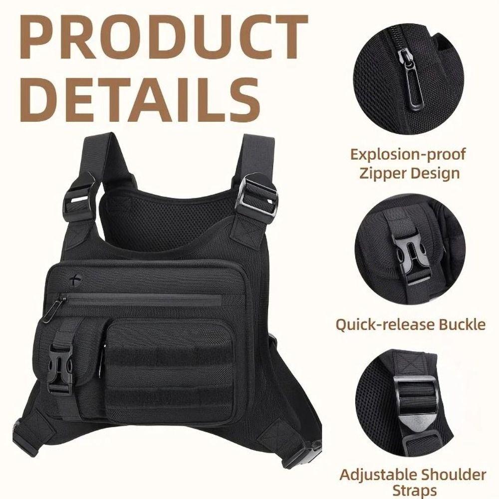 Multi-functional Multi-functional Chest Bag Adjustable Outdoor Chest Bag Sports Vest Bag  Outdoor