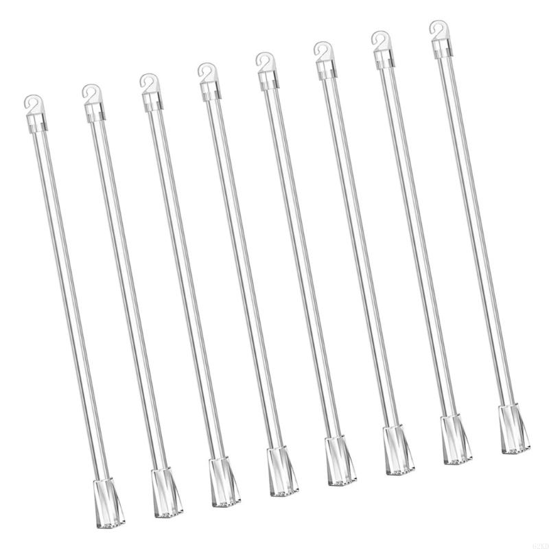 62KD 2/4/6/8/10Pcs Vertical Blinds Replacement Pull Rods with Hook and Handle for Door Window Curtain Shade Tilt Wand