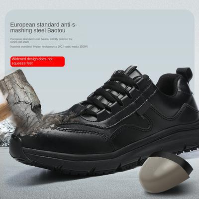 Zapatos de Seguridad Laboral para Hombre, Antiaplastastamiento y Antipinchazos, Cabeza de Acero, Transpirables, Desodorantes, Antideslizantes y Resistentes al Desgaste