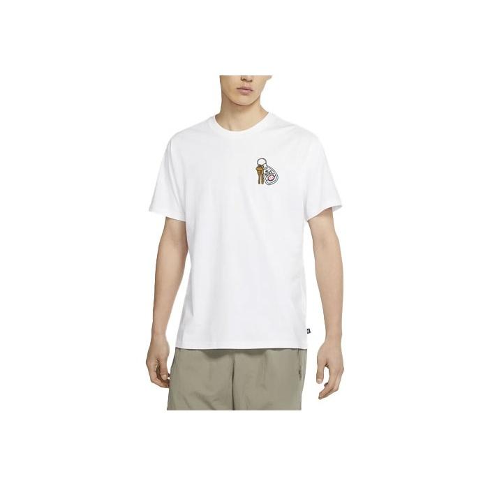 

Мужская футболка с коротким рукавом Nike SB Skateboard Crew Neck, белая DD1307-100 XXL