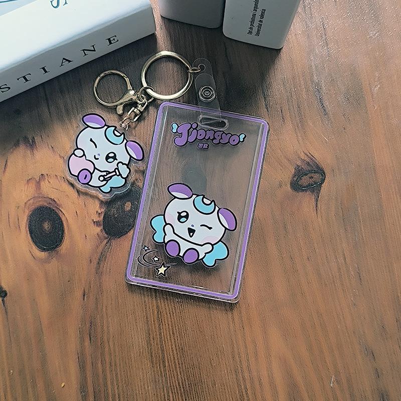 Aniteez Card Holder Keychain Keyring Acrylic Characters Photocard Sleeves Hongjoong Seonghwa Yunho Yeosang Keychain