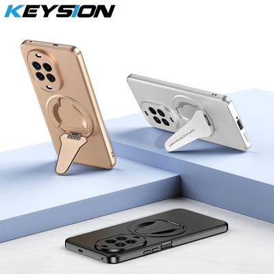 KEYSION Magnetic Phone Case for Huawei Nova 14 14 Pro Metal Paint Upright Kickstand Shockproof Back Cover for Huawei Nova 13 Pro