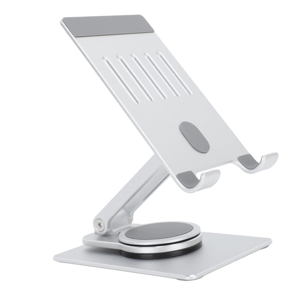 Phone Stand Silver Phone Holder 360 Degrees Rotation Foldable Aluminium Alloy Stable Support Phone Accessory for Tablets