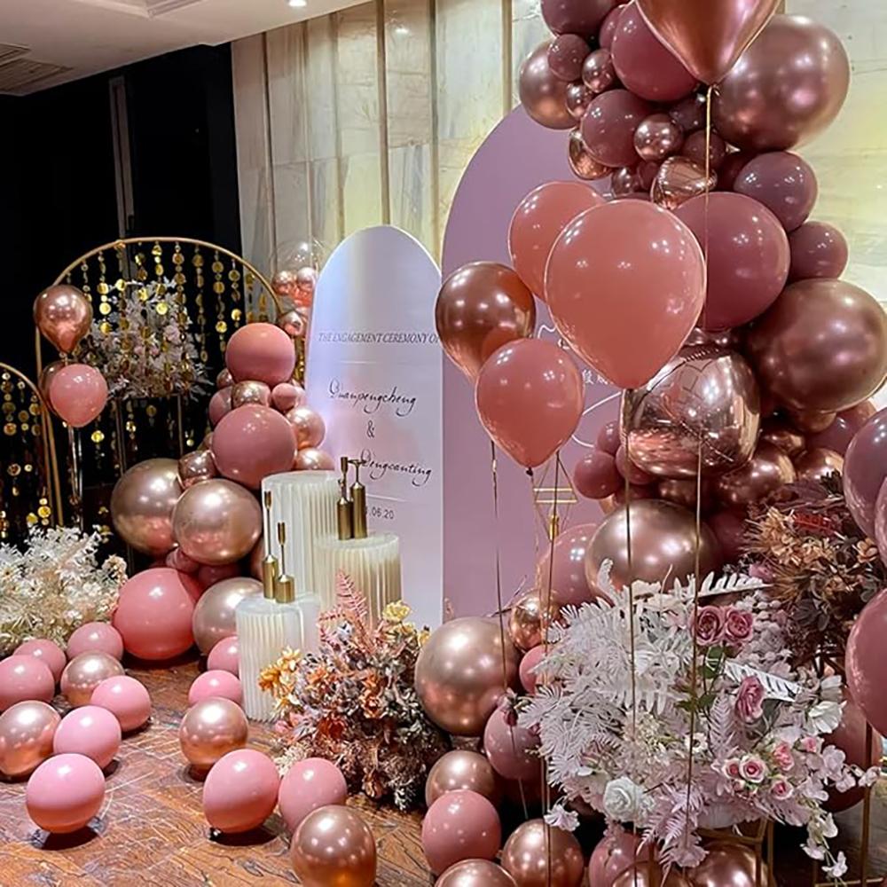 Retro Pink Balloons Garland Arch Kit New Year 2025 Decor Globos Kids Birthday Party Baby Shower Gender Reveal Decoration Balloon