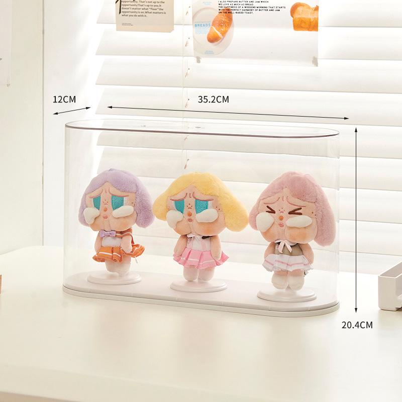 Labubu Plush Vinyl Figure Display Box - Bubble Mart Transparent Storage and Surprise Blind Box.