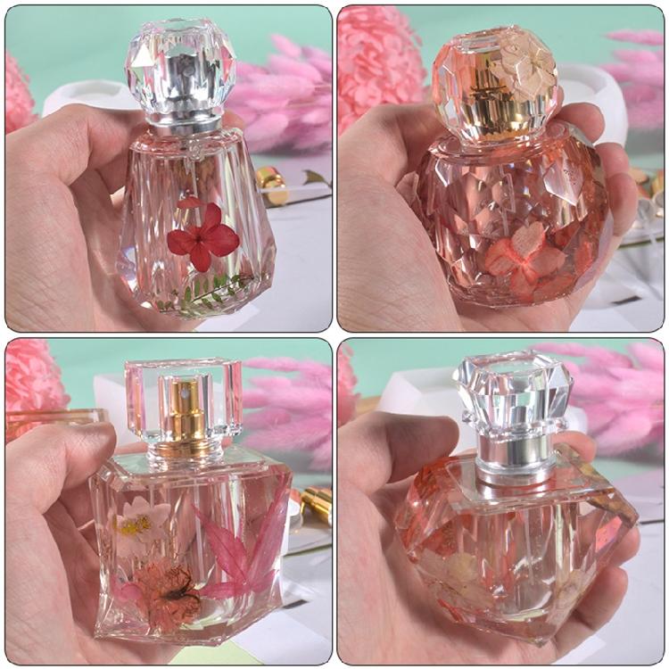 3 Pcs Perfume Bottle Silicone Resin Molds UV Resin Epoxy Silicone Casting Molds