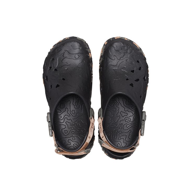Crocs Eva Breathable Comfortable Versatile Clogs Unisex Clogs Black Brown 208391-0WP