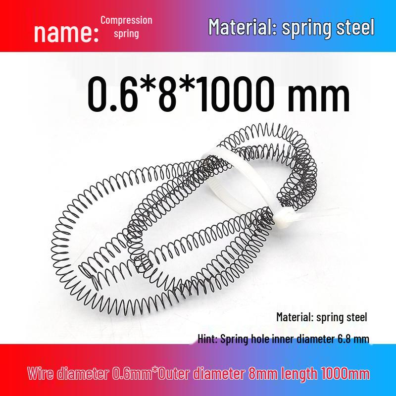Spring Wire: 1m Long, Soft Pressure, Manganese Steel, 0.3-4.5mm Diameter, Yellow Compression Return.