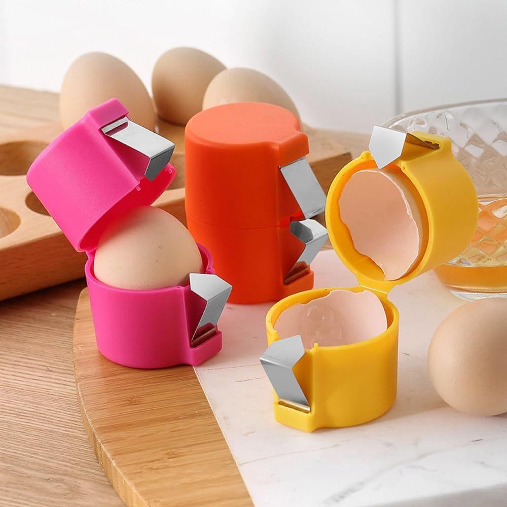 Cute Egg Shell Opener Household Stainless Steel Egg Opener Tool Separator Upgraded Egg Opening Machine Kitchen Accessories