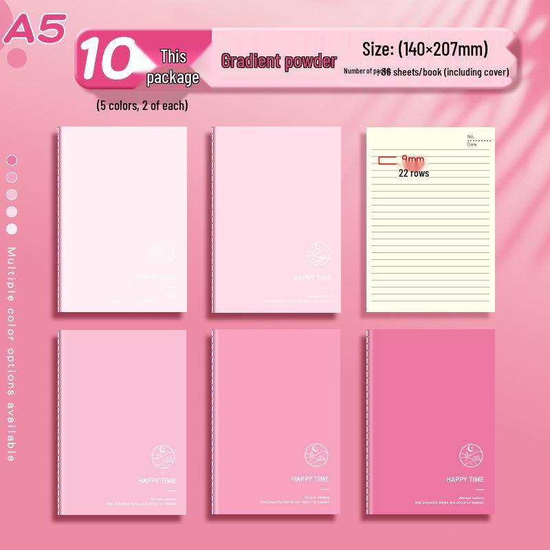 B5 Gradient Color Softcover Notebook for Junior and High School Students