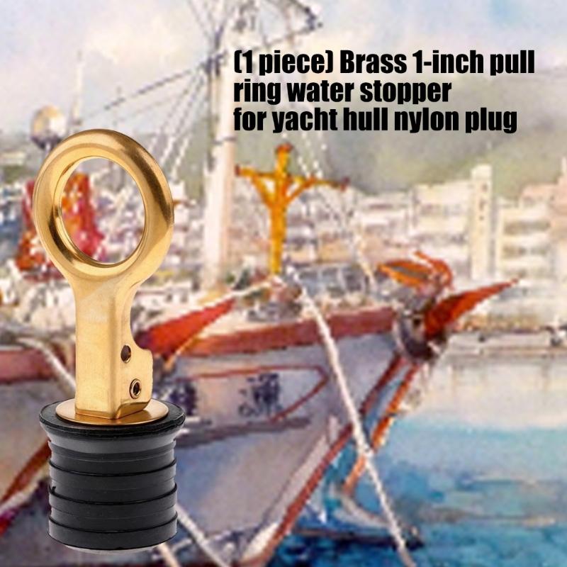 Premium Brass 1in Marine Drain Plug for Yachts Boats and Kayaks Featuring Rotating Lock Operation & Corrosion Resistant