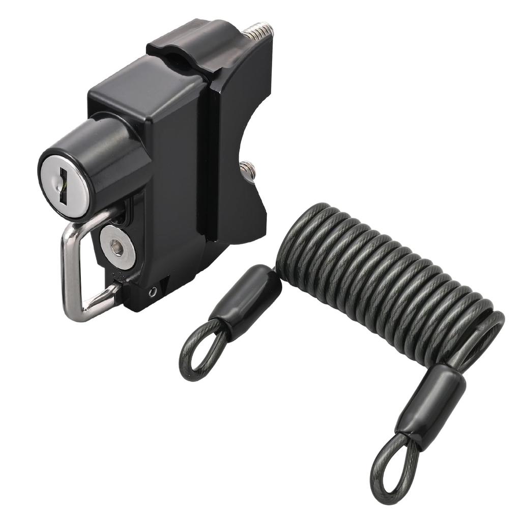 Daytona Helmet Lock for FXD and Other Master Includes 1200mm Wire Helmet Key 63133 Harley-Davidson Motorcycles, Right-side Cylinder, Lock, Holder,