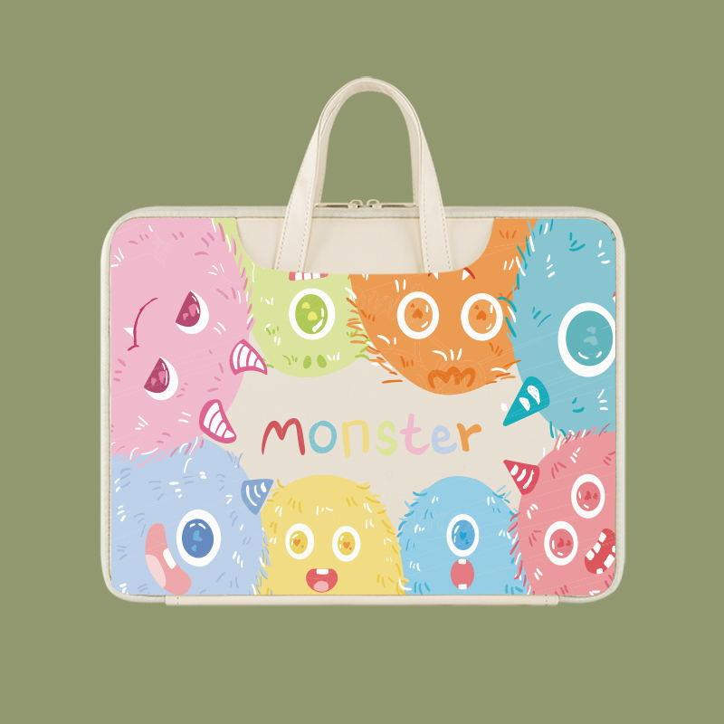 Cute Cartoon Animal Laptop Handbag Waterproof Shockproof Notebook Sleeve Bag Fits 13.3-16 Inch Carry Bag Attach To Luggage