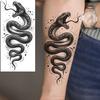 1 Foglio Tatuaggi Temporanei Drago Cobra Serpente Aggressivi Per Uomini Donne Braccio Tatuaggi Impermeabile Realistico Falso Tatuaggio Adesivo Lunga Durata