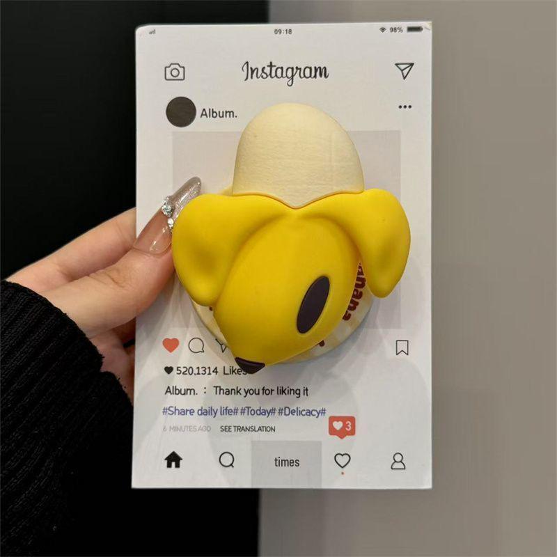 3D Silicone Cartoon Crying Star Mobile Phone Stand & Retractable Airbag Holder