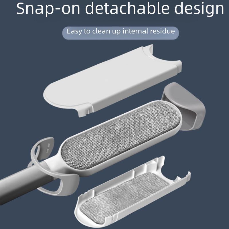 Double-Sided Retractable Dust & Hair Remover Brush for Clothing and Coats