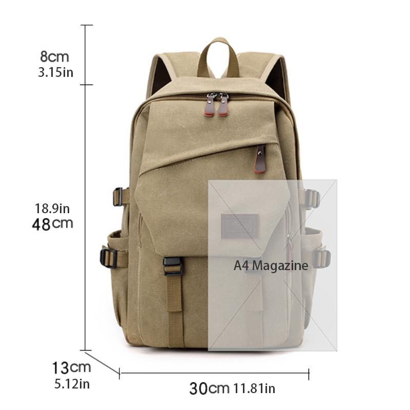 Men's Large Capacity Travel Backpack, Multi-Compartment Design, Adjustable Shoulder Straps, Versatile for Business & Commuting