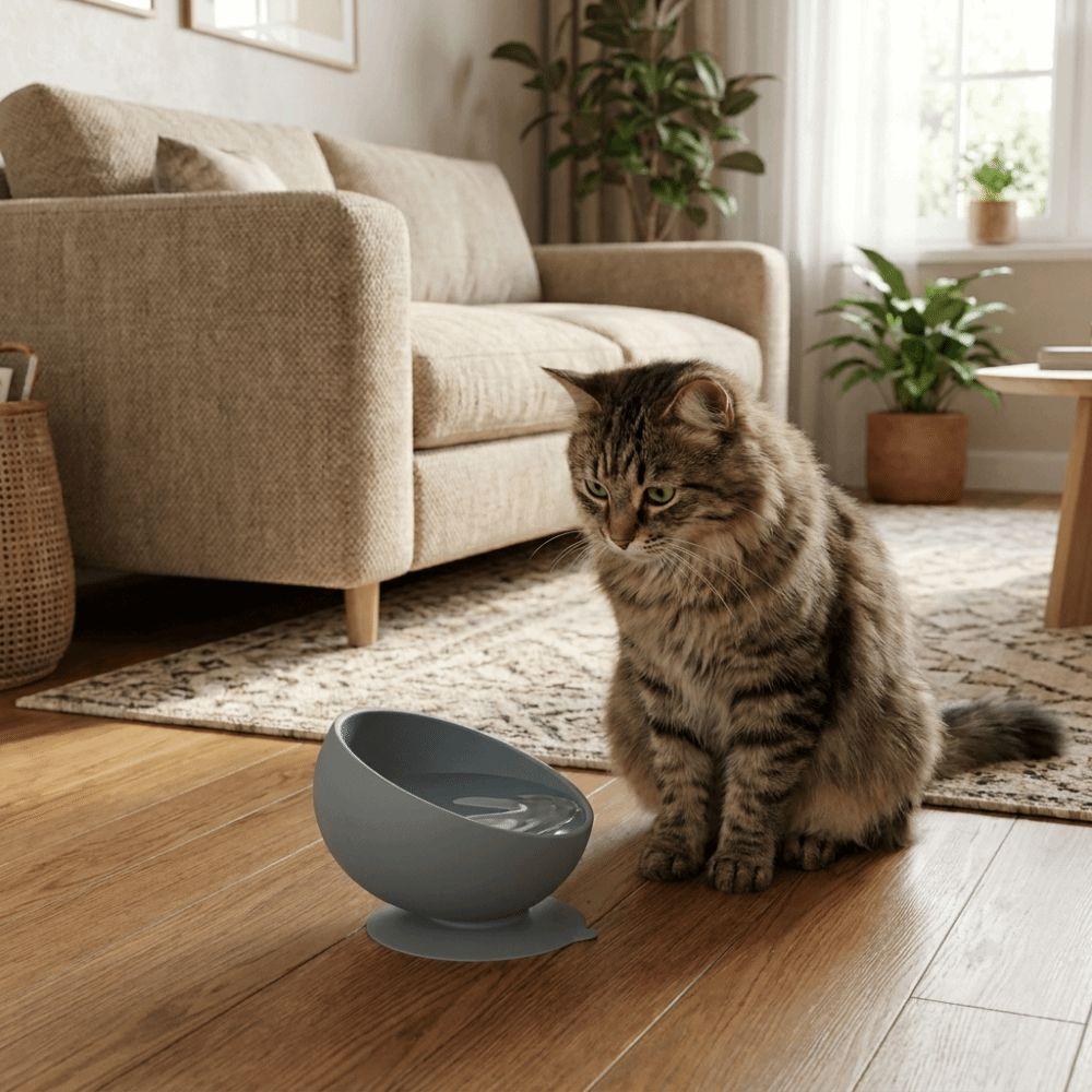 Neck Protection Silicone Pet Bowl Non-Slip Elevated Feeder Stable Dog Food Bowl Pet Dining