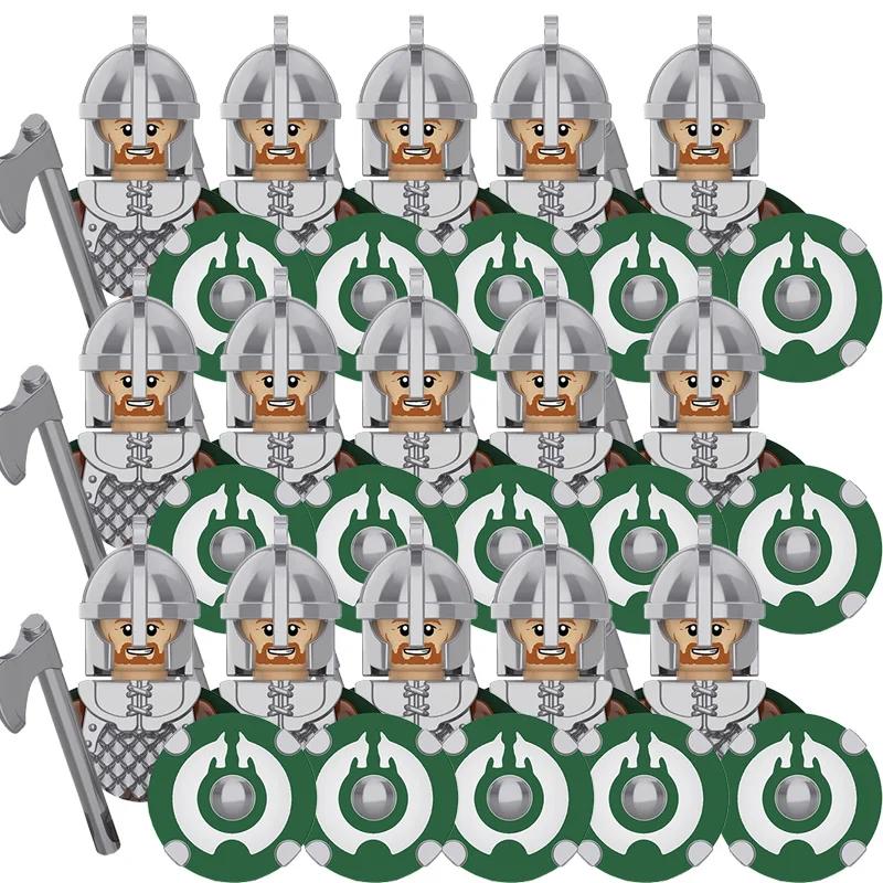 Średniowiecze Seria Władca Pierścieni Królewska Gwardia Rycerzy Lohan Starożytni Łucznicy Figurki Żołnierzy Klocki Zabawki dla Dzieci