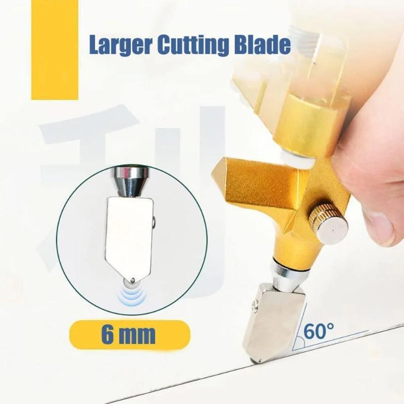 For Cutting Breaking Glass Ceramic Tile Glazed Tile 2 In 1 Manual Glass Tile Cutter Hand Tools Set with 2 Tungsten Steel Blades