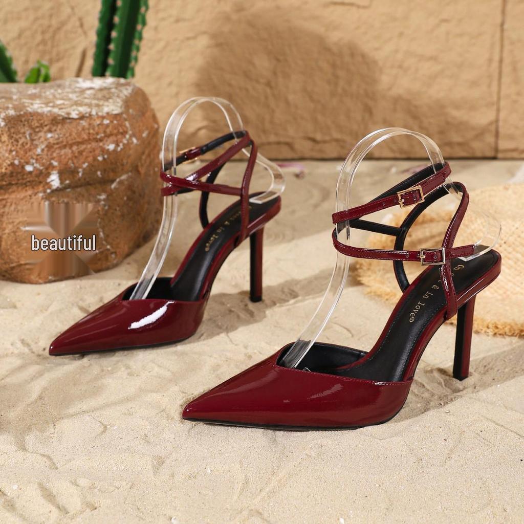 French Chic High-Heeled Slingback Sandals - Pointed Toe Stiletto Heels
