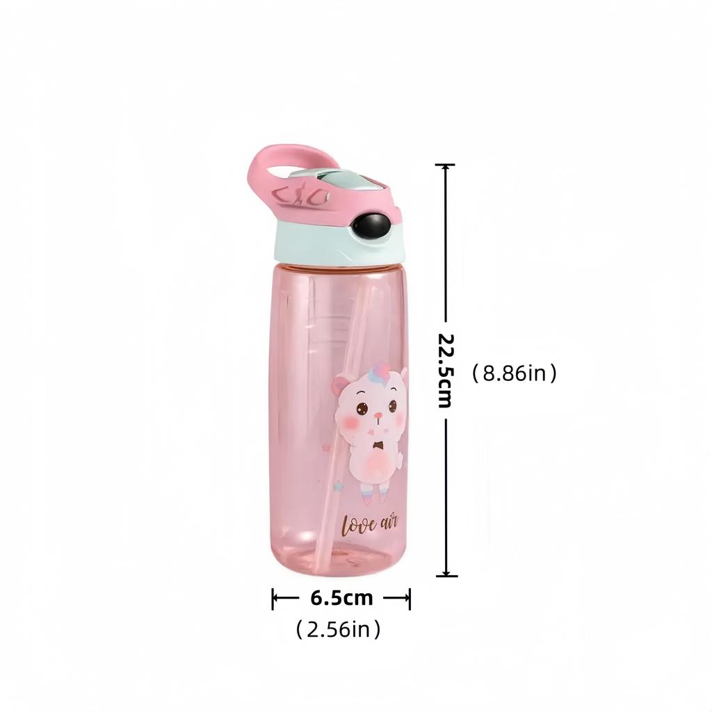 500ML Kids Water Sippy Cup Cartoon Leakproof Water Bottle for Beach Camping  BPA Free Children Drinking Healthy School Straw Cup