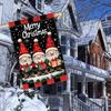 Charming Double-Sided Christmas Garden Flag , Festive Dwarf & Snowflake Design with Gift Box, Durable Polyester, Perfect for Outdoor Holiday Decor