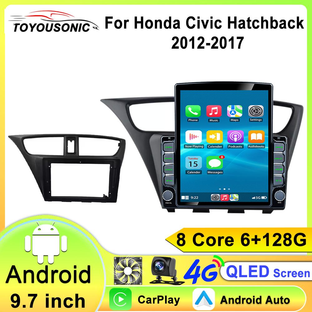 Android 13 For Honda CIVIC Hatchback 2012 2013 2014 2015 -2017 Car Stereo Radio Multimedia Video Player Navigation GPS 9.7inch Head Unit