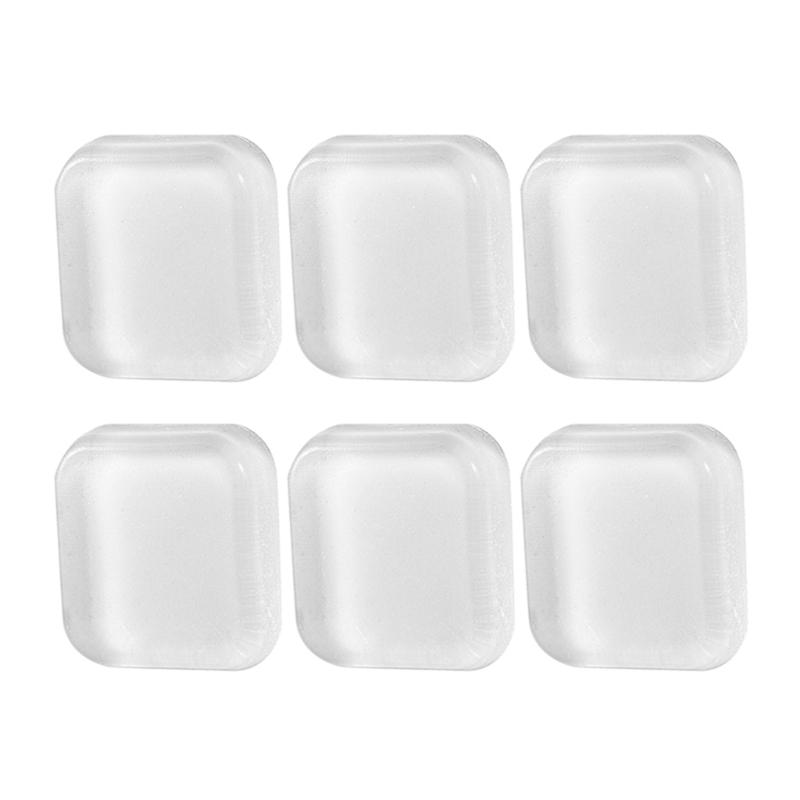 Pack of 6 Self Adhesive Wall Protectors Clear Square Pads Easy To Install Silicone Guards Absorb Shocks & Protect Wall