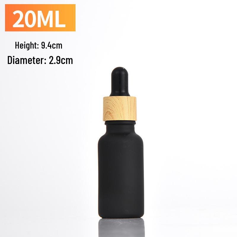 5ml/30ml/100ml Frosted Essential Oil Dropper Bottles with Wood Grain Ring