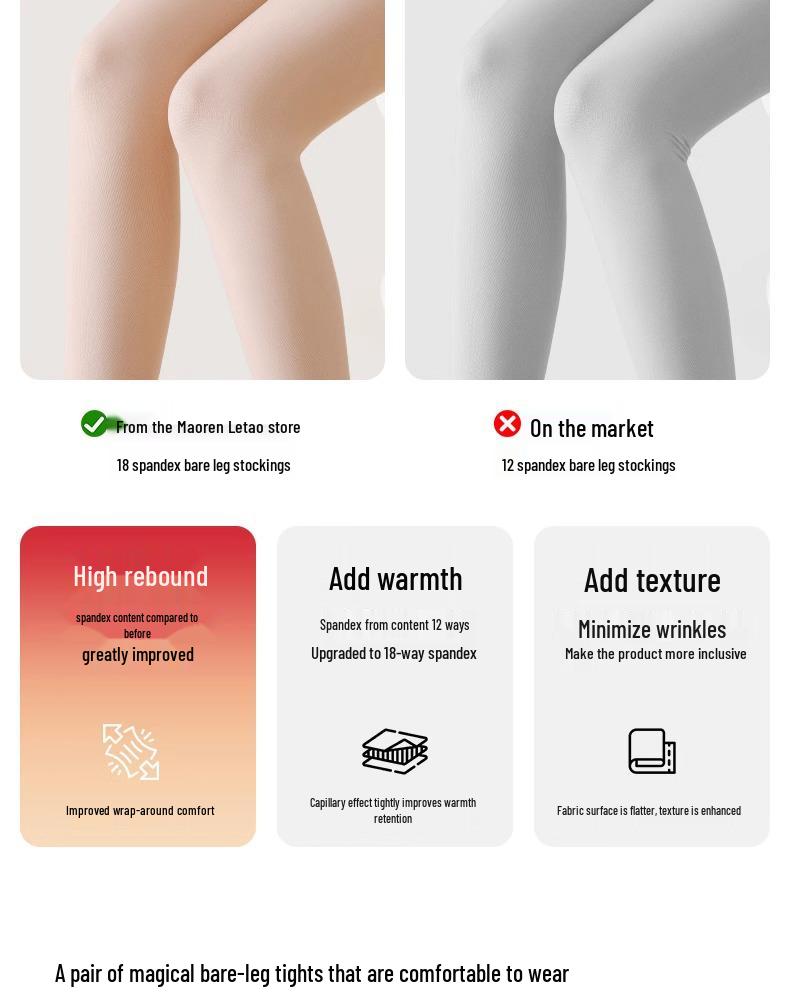 2025 Double-Layer Thick Velvet Anti-Snag Silk Tights for Women - Winter Skin Feel, Nude Look.