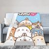 Cute Anime M-Molangs Blanket Fleece Spring Autumn  Portable Ultra-Soft Throw Blankets for Home Office Bedspread
