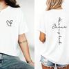 Unisex "Jesus Has My Back" Christian T-Shirt Cross Font & Heart Cross Design Oversized Soft Short Sleeve Faith Healing Top