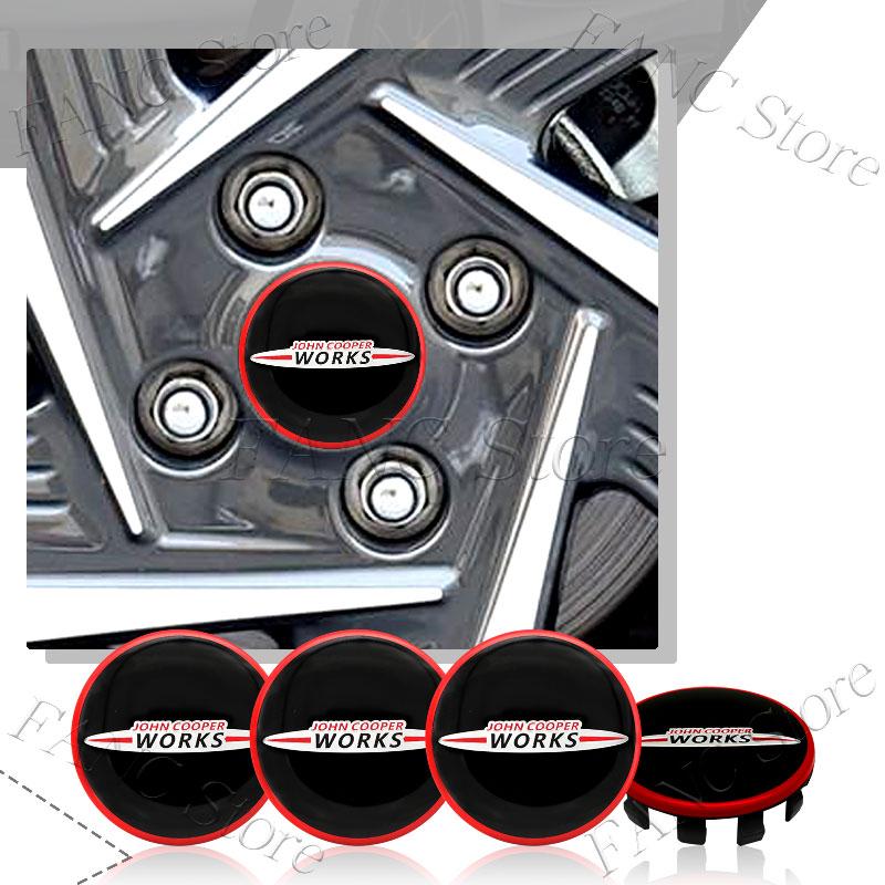 4Pcs 54/56/60mm S Emblem Car Wheel Center Hub Cap Rim refit dust-proof Badge Covers For Mini Cooper S JCW R50 R53 R56 F60