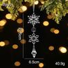 Crystal Clear Acrylic Snowflake and Icicle Christmas Tree Ornaments