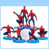 7pcs Spiderman Mini Figures Pvc Miniatures Desktop Cake Topper Decoation Action & Toy Figures