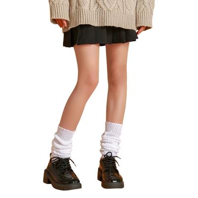 MOOKISOO 60cm Locker Schule Halloween High School Mädchen Warmweiße Socken, Socken, Uniform, Socken, Damen, Niedlich, Weiß, Kostüm,