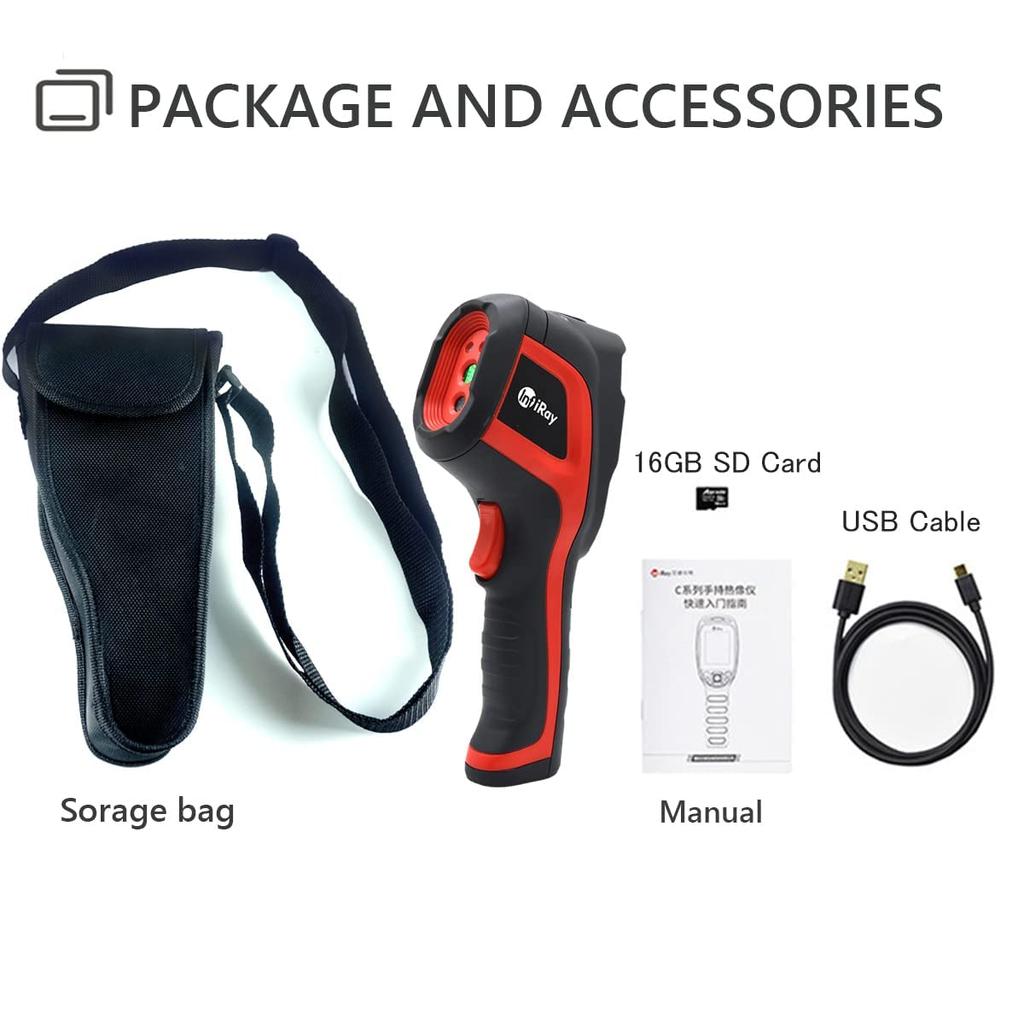 C200 Thermography Camera 256 x 192 IR Resolution 2MP Visible 12 Hours Temperature Measurement Range Infrared Thermal Camera -20-550 ℃